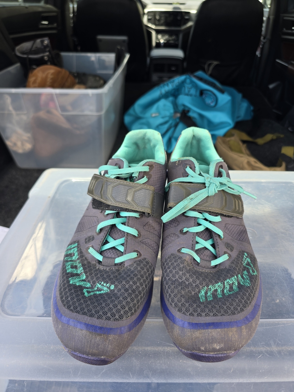 Women’s Athletic Training Shoes in Gray with Teal Accents